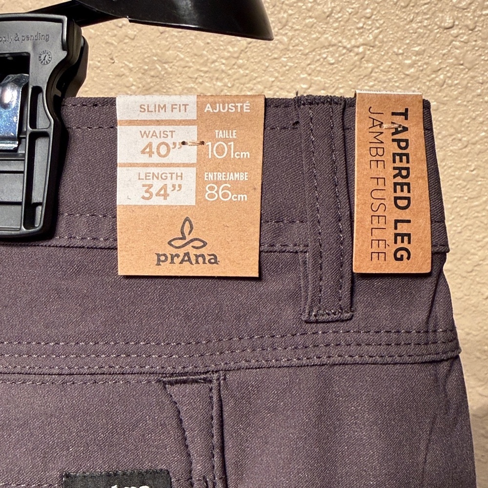 Men’s gray cargo hiking pants slim fit extra stretch size 40/34 $95.00 - Picture 8 of 10
